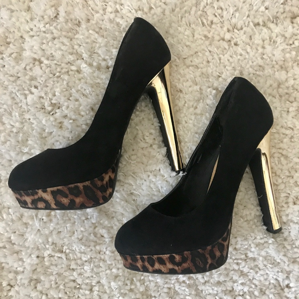 Animal Print Platform Heels